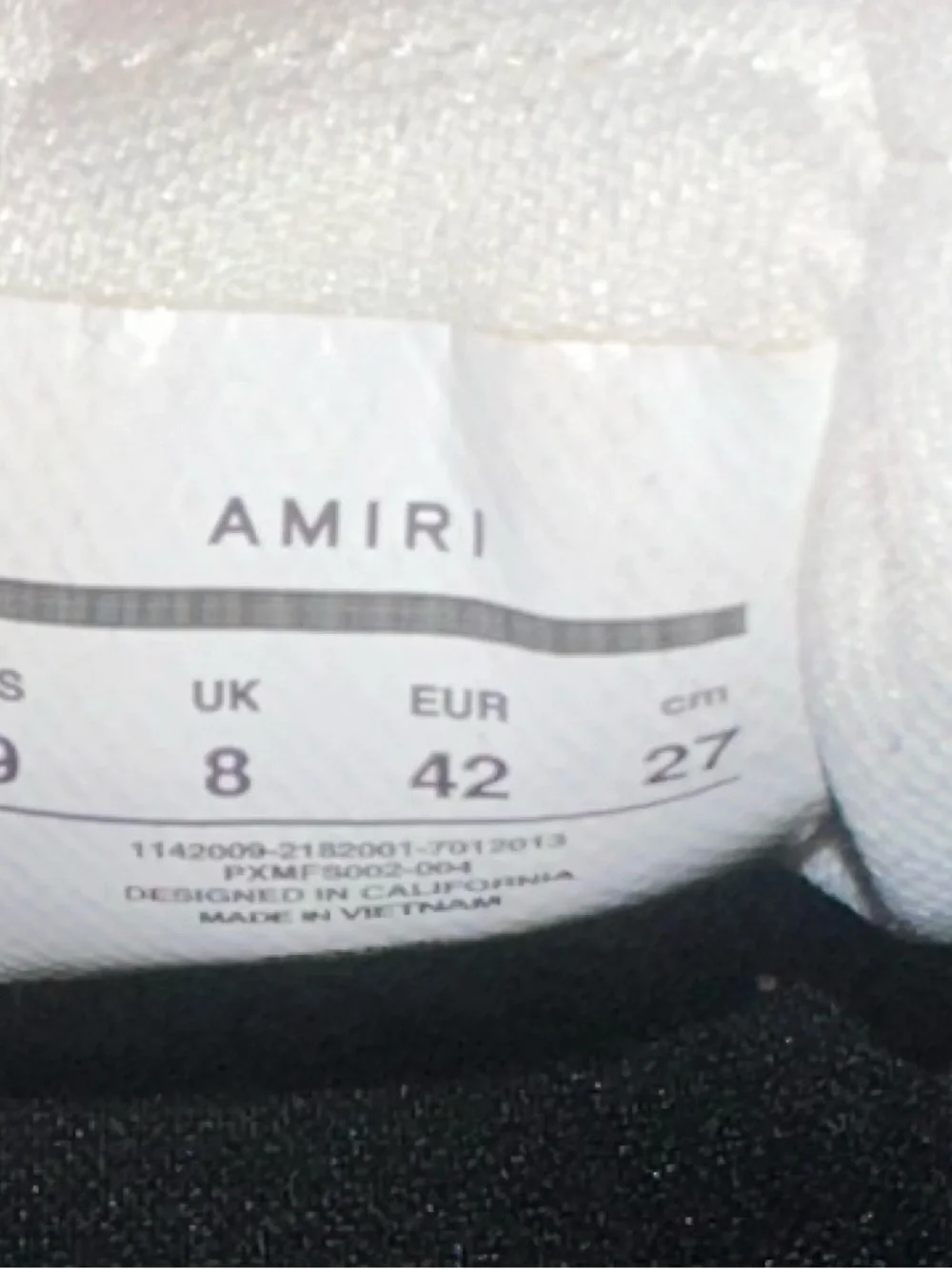 AMIRI Black & White Low-Top Leather Sneakers
